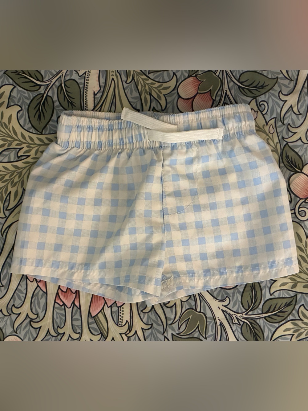 Cat & Jack Light Blue Gingham Swim Shorts